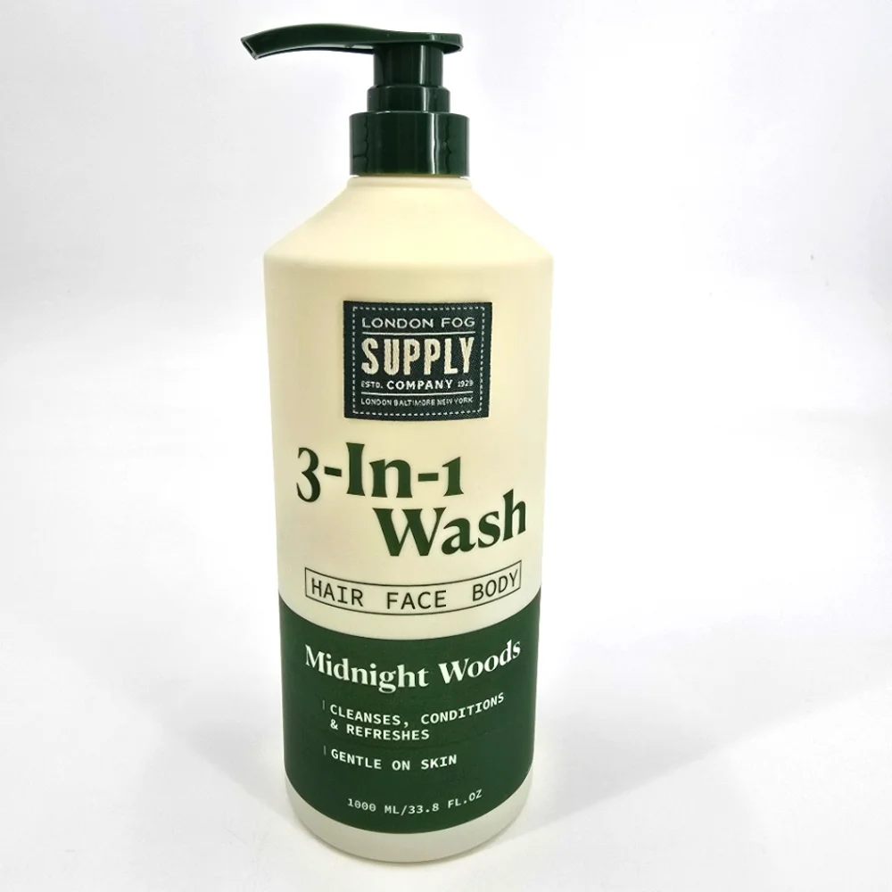 London Fog Supply 3-In-1 Wash Hair Face Body Midnight Woods 33.8 fl.oz New